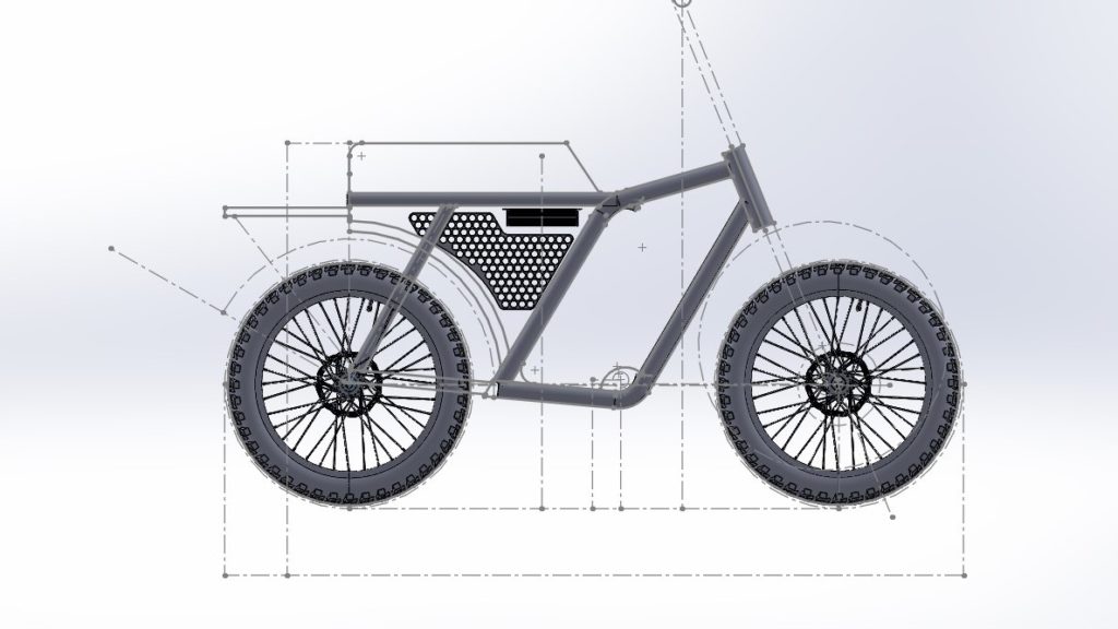 Custom project of e-bike frame